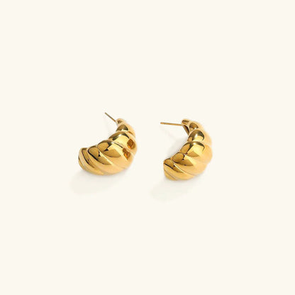 [Echo Fine]Lucina Gold Huggie Earrings