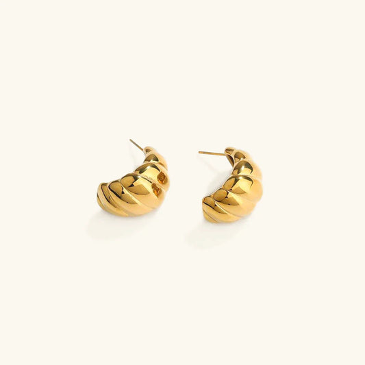 [Echo Fine]Lucina Gold Huggie Earrings