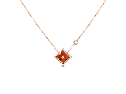 [ECHO ]STAR NECKLACE PINK GOLD 1 DIAMOND