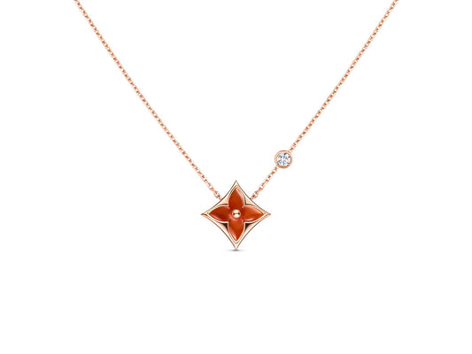 [ECHO ]STAR NECKLACE PINK GOLD 1 DIAMOND