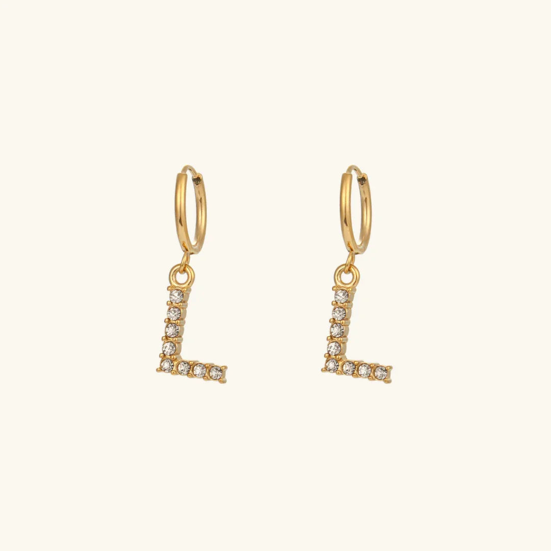 [Echo Fine]Wilhemina Initial Letter Earrings