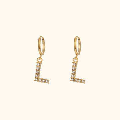 [Echo Fine]Wilhemina Initial Letter Earrings
