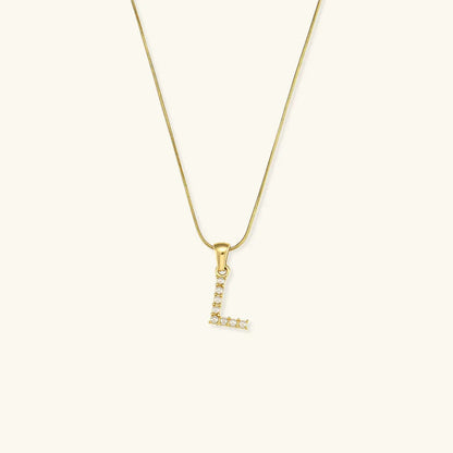 [Echo Fine]Augustine Initial Letter Pearl Necklace