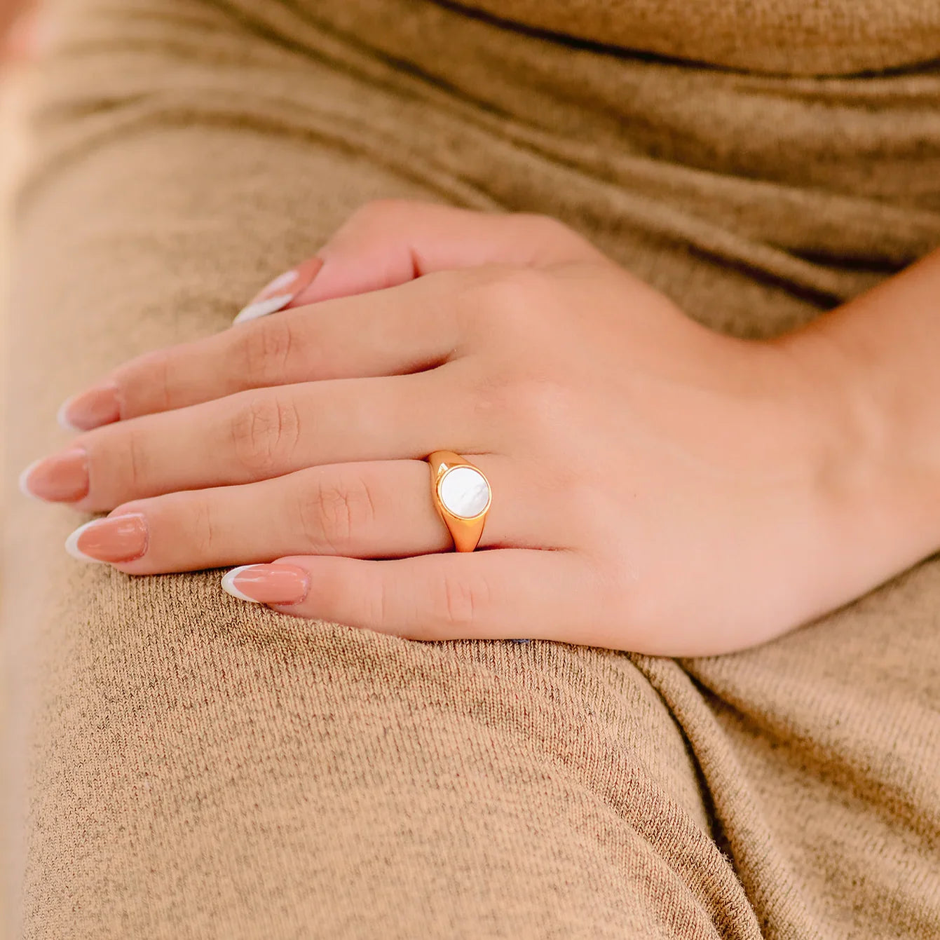 [Echo Fine]Mother Of Pearl Gold Ring