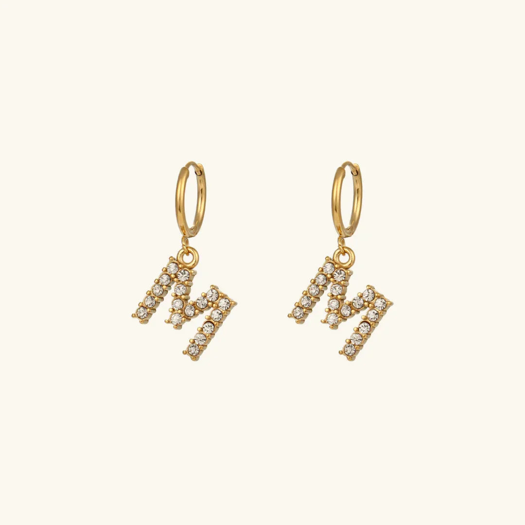 [Echo Fine]Wilhemina Initial Letter Earrings