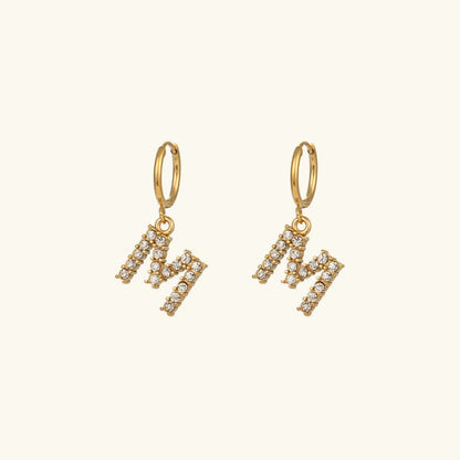 [Echo Fine]Wilhemina Initial Letter Earrings
