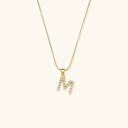 [Echo Fine]Augustine Initial Letter Pearl Necklace