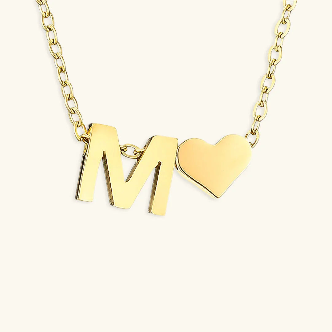 [Echo Fine]Ria Initial Letter Gold Necklace