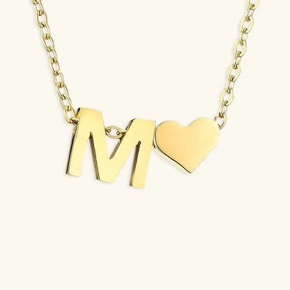 [Echo Fine]Ria Initial Letter Gold Necklace
