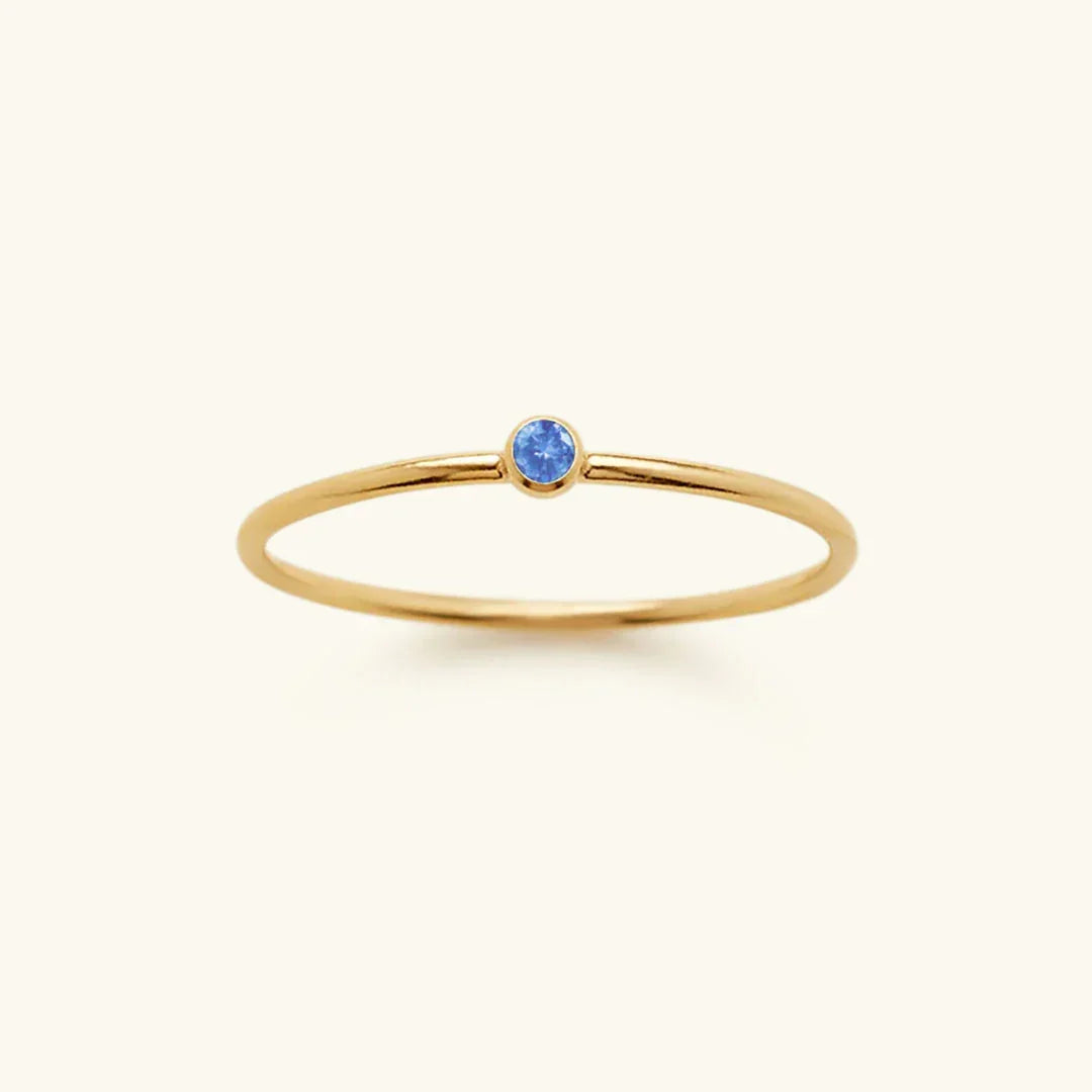 [Echo Fine]Amelia Birthstone Stacker Ring