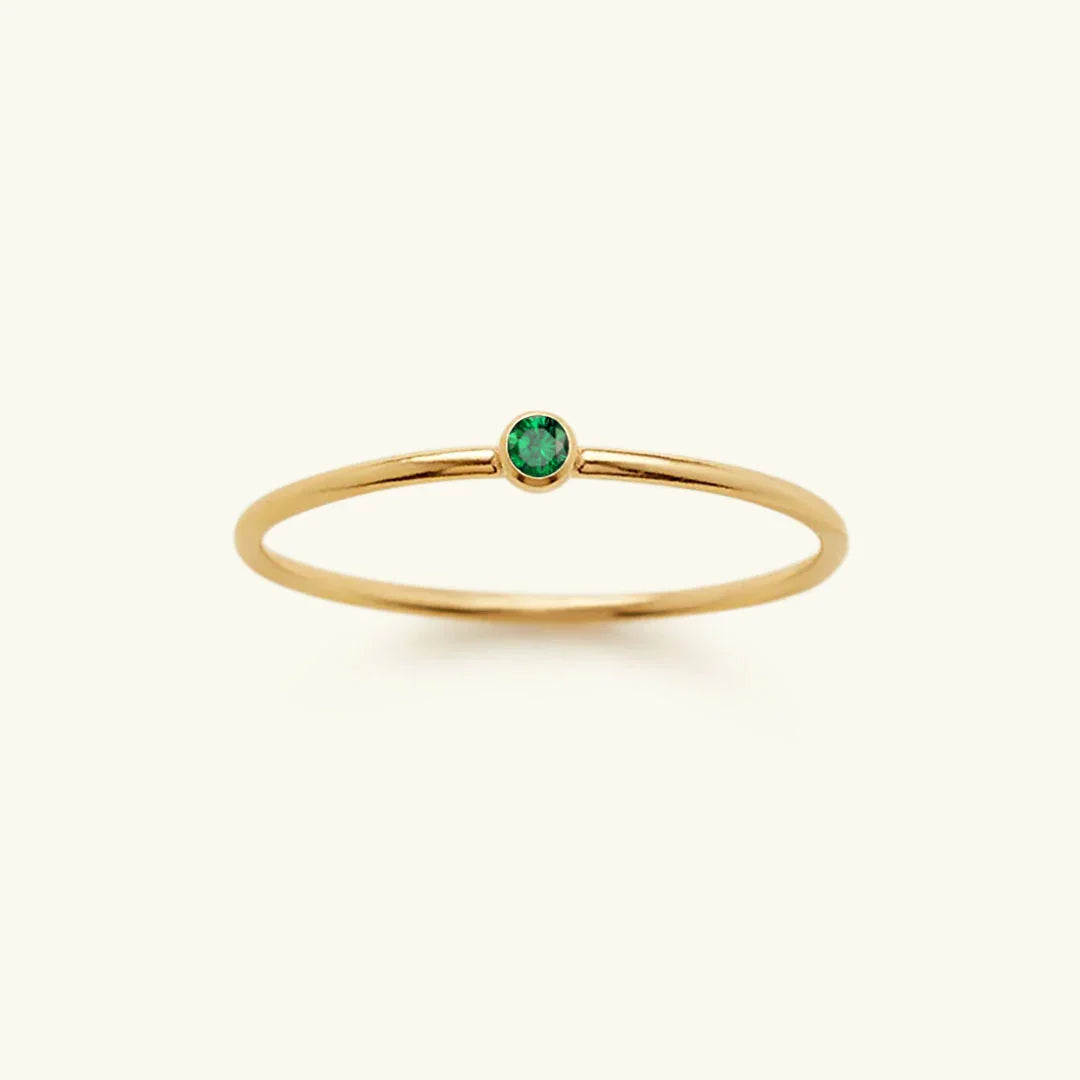 [Echo Fine]Amelia Birthstone Stacker Ring