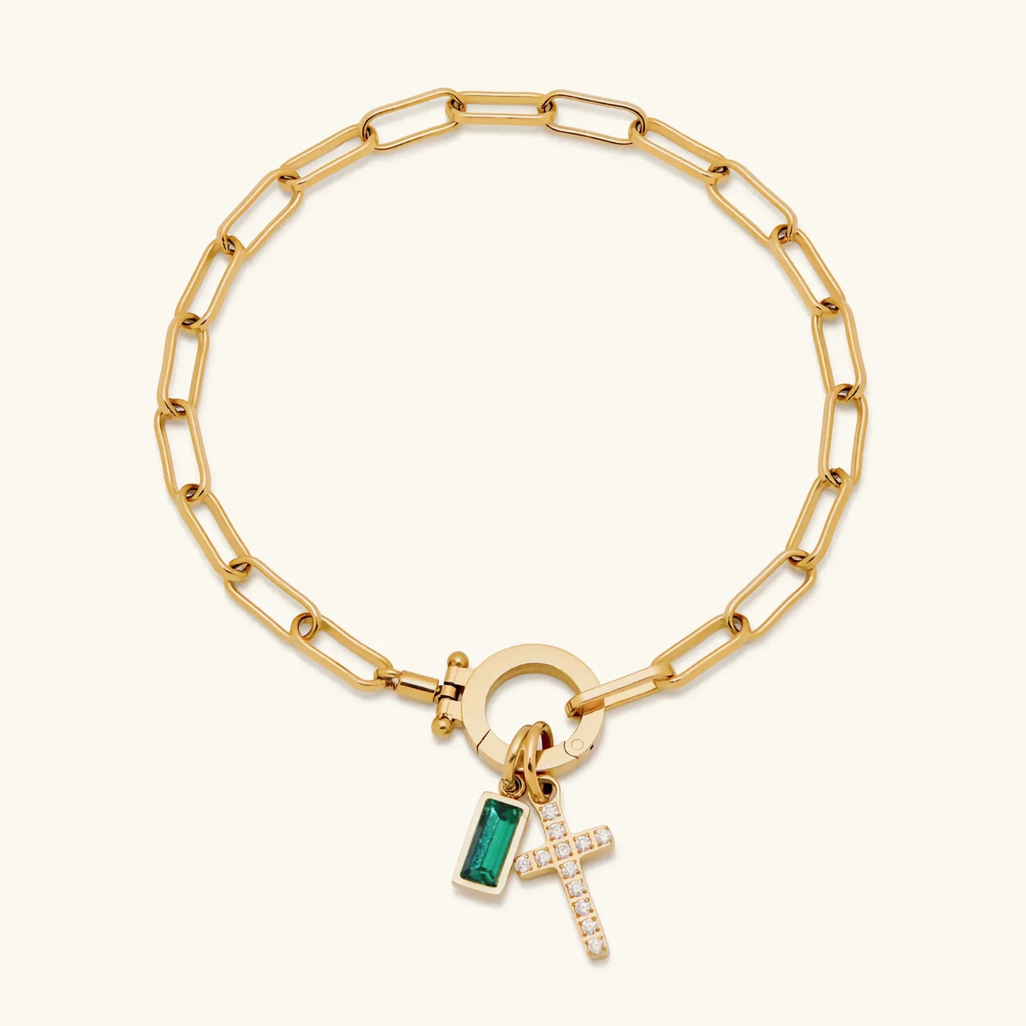 [Echo Fine]Annabella Birthstone Cross Bracelet