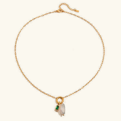 [Echo Fine]Caitlin Birthstone Pearl Necklace