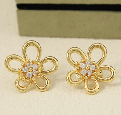 [ECHO ]NEW FLOWERLACE'S  SUNFLOWER STUD EARRINGS