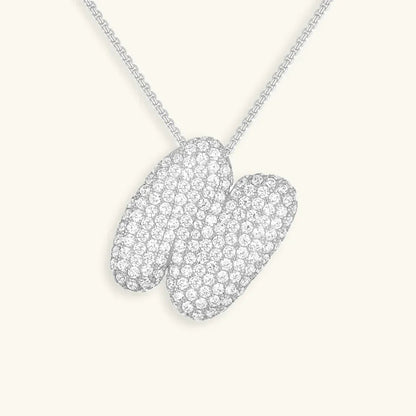 [Echo Fine]Bubble Initial Diamond Necklace