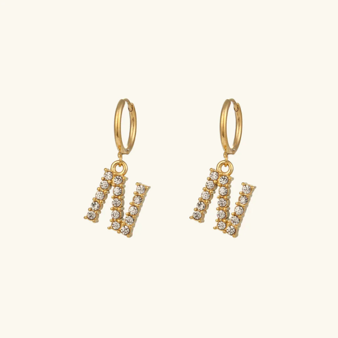 [Echo Fine]Wilhemina Initial Letter Earrings