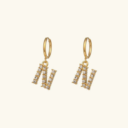 [Echo Fine]Wilhemina Initial Letter Earrings