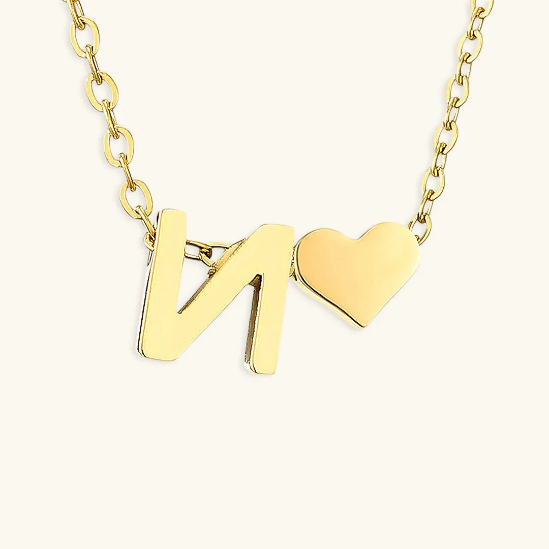 [Echo Fine]Ria Initial Letter Gold Necklace