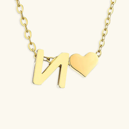 [Echo Fine]Ria Initial Letter Gold Necklace
