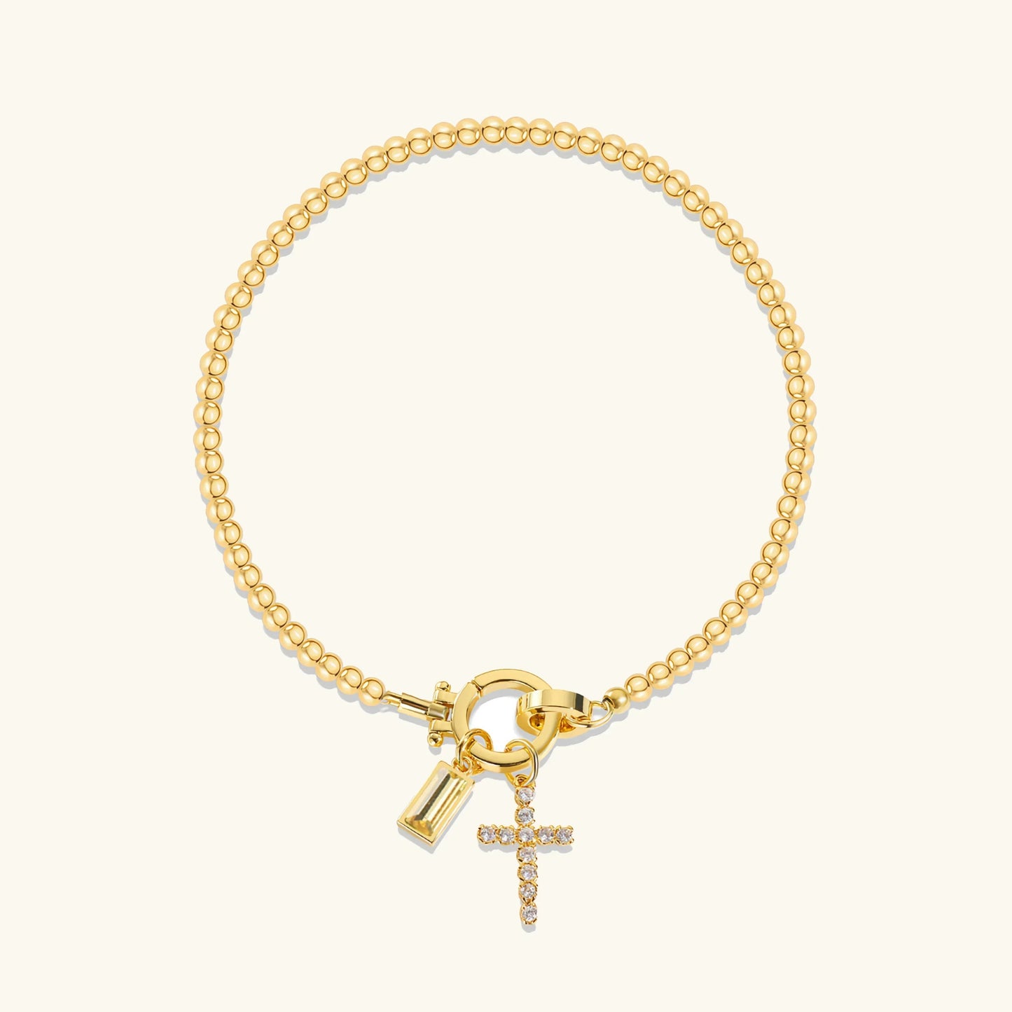 [Echo Fine]Amalia Birthstone Cross Bracelet