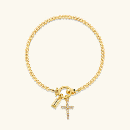 [Echo Fine]Amalia Birthstone Cross Bracelet
