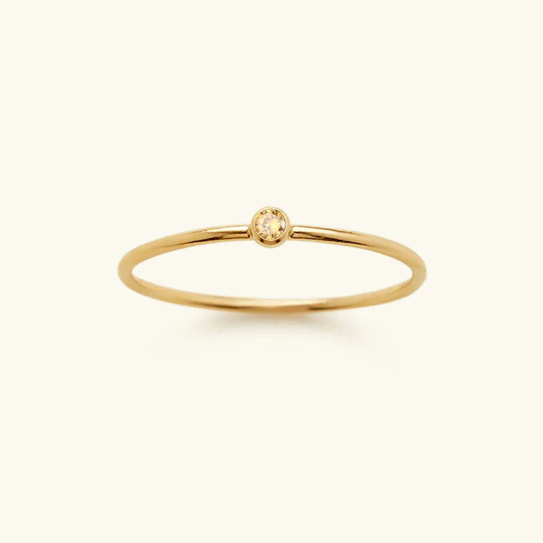 [Echo Fine]Amelia Birthstone Stacker Ring