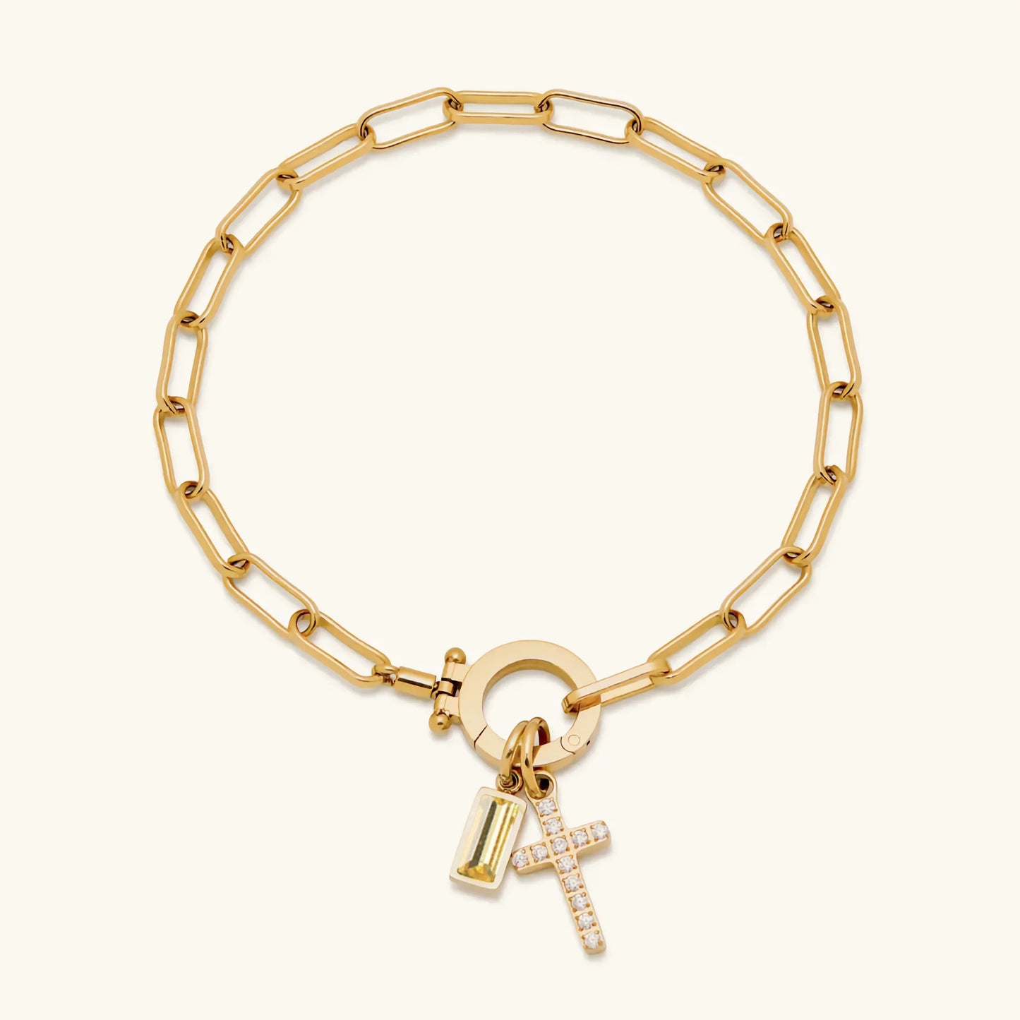 [Echo Fine]Annabella Birthstone Cross Bracelet