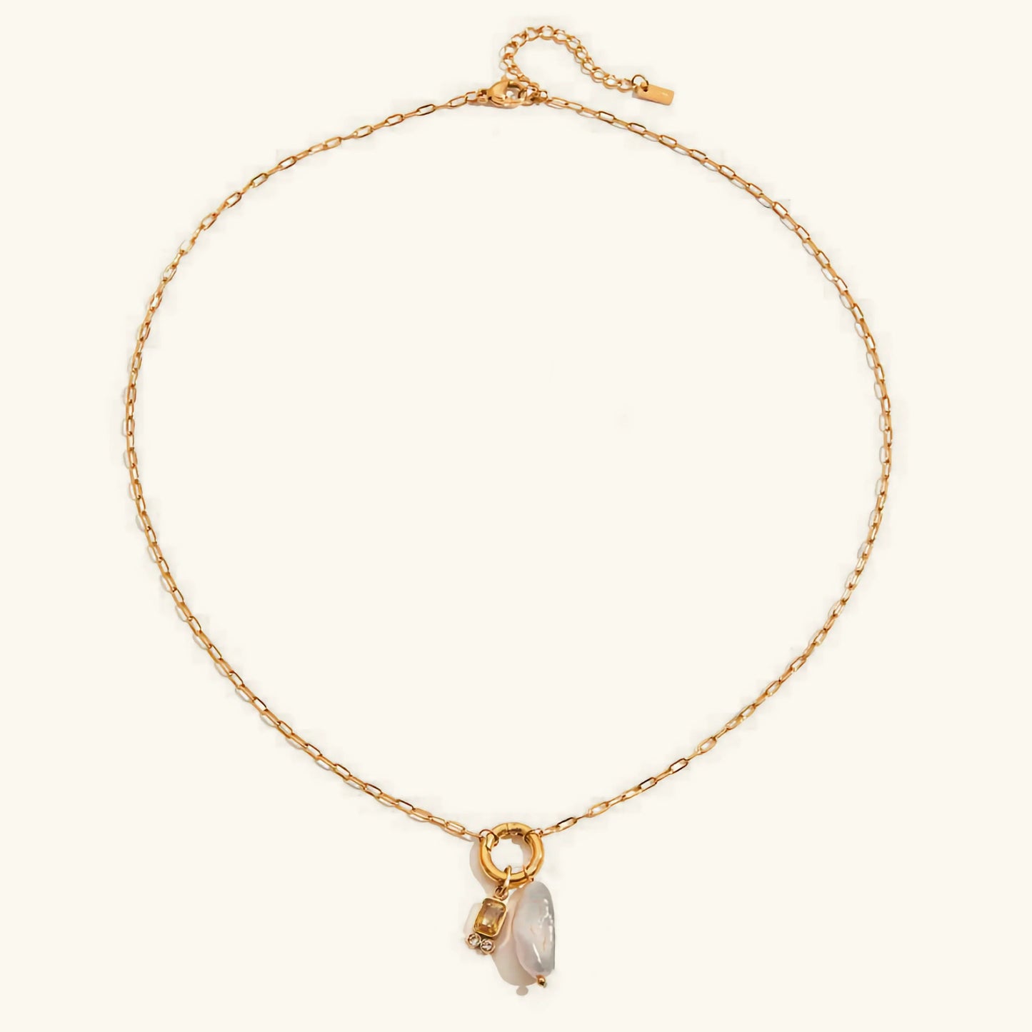 [Echo Fine]Caitlin Birthstone Pearl Necklace