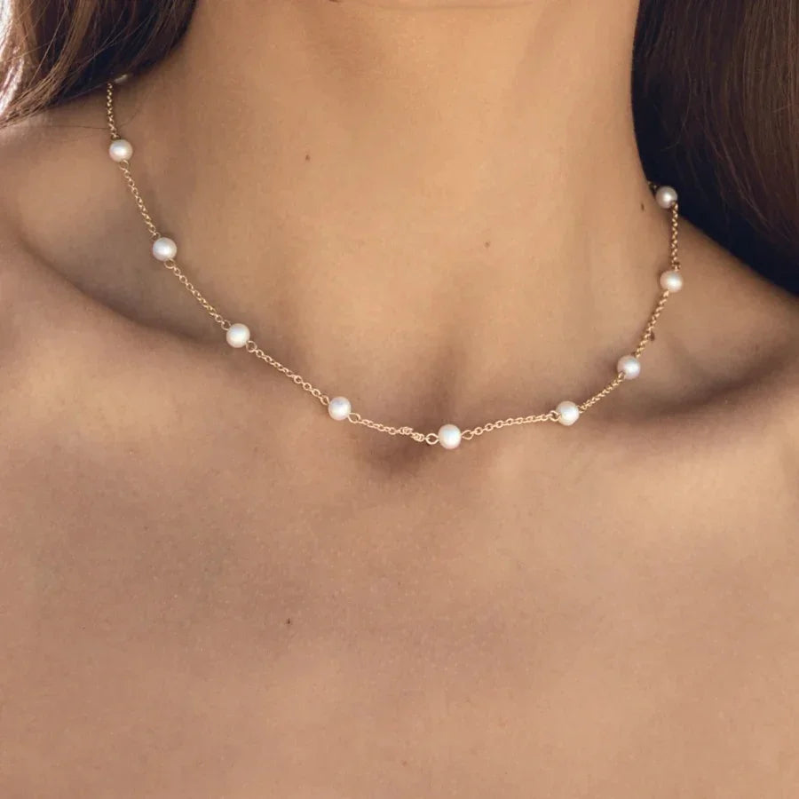 [Echo Fine]Nora Gold Pearl Necklace