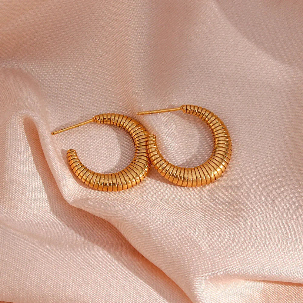 [Echo Fine]Bailey Hoop Earrings