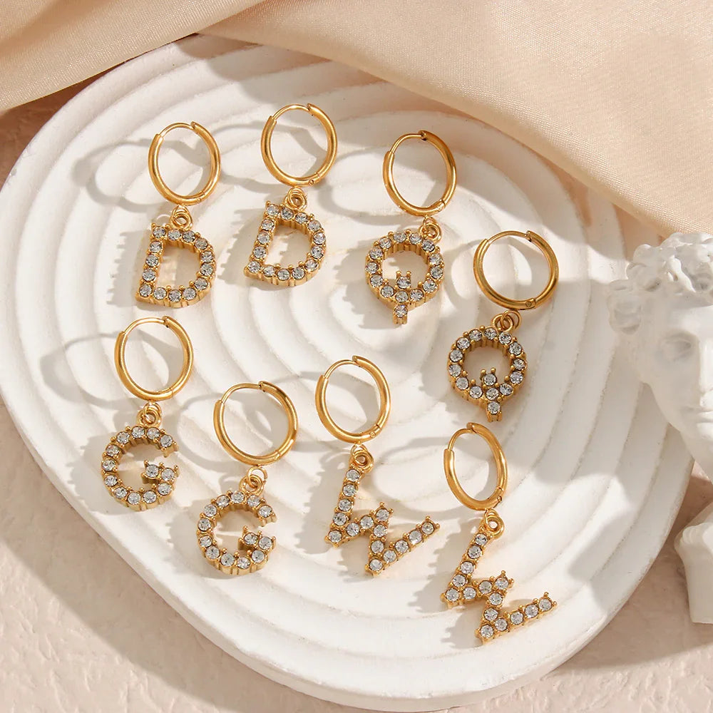 [Echo Fine]Wilhemina Initial Letter Earrings