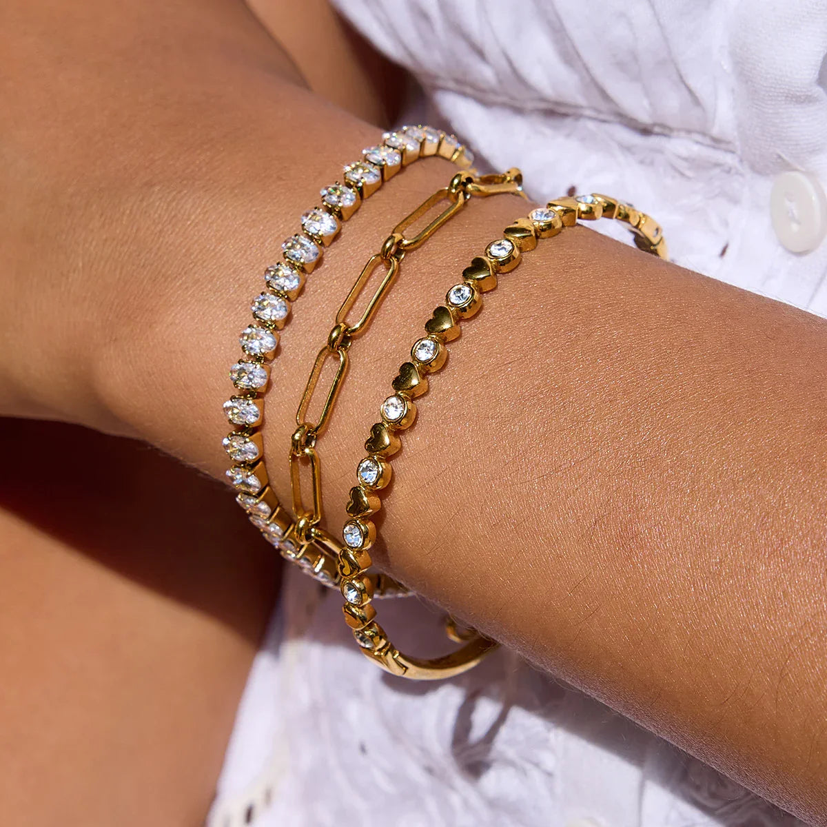 [Echo Fine]Avaria Oval Cut Tennis Bracelet