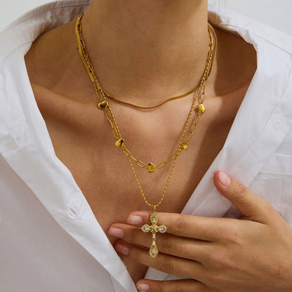 [Echo Fine]Olea Diamond Crucifix