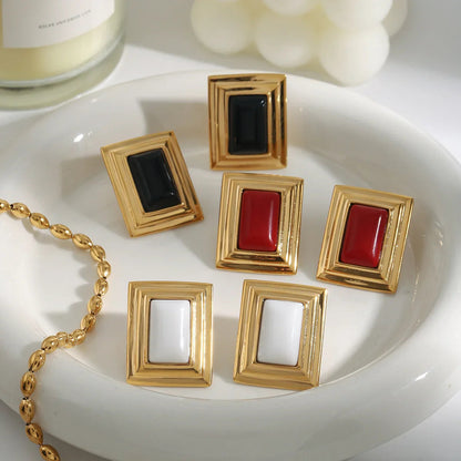 [Echo Fine]Sybil Gold Enamel Earrings