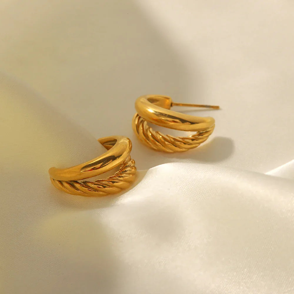 [Echo Fine]Cecilia Layered Earrings
