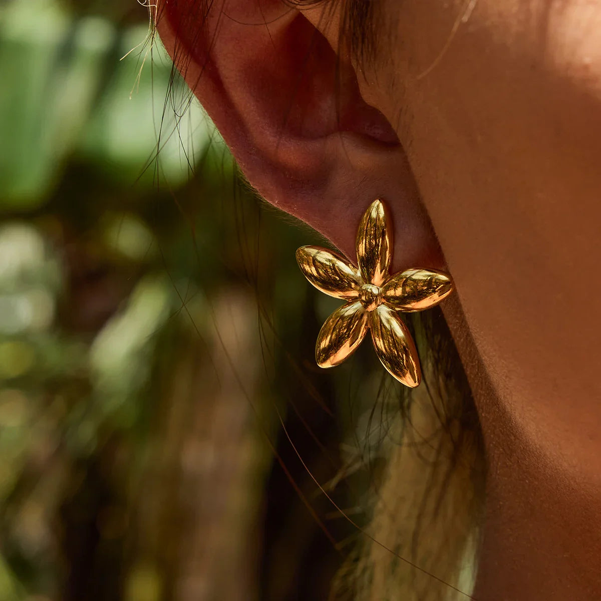[Echo Fine]Monica Floral Gold Earrings