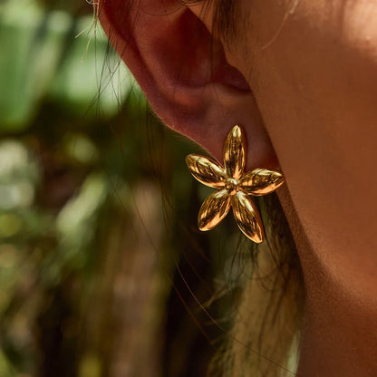[Echo Fine]Monica Floral Gold Earrings