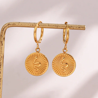[Echo Fine]Eliana Serpent Coin Earrings