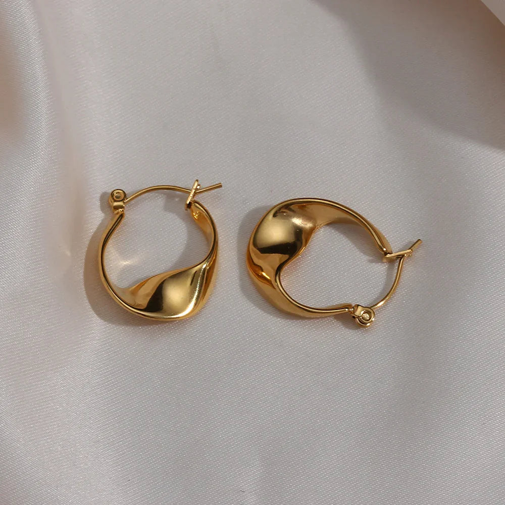 [Echo Fine]Esti Irregular Hoop Earrings
