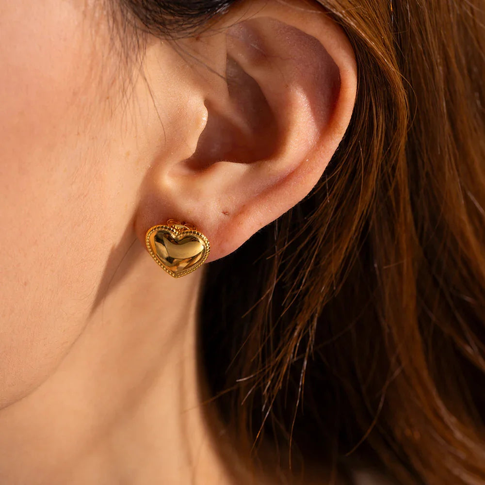 [Echo Fine]Ruth Heart Gold Earrings