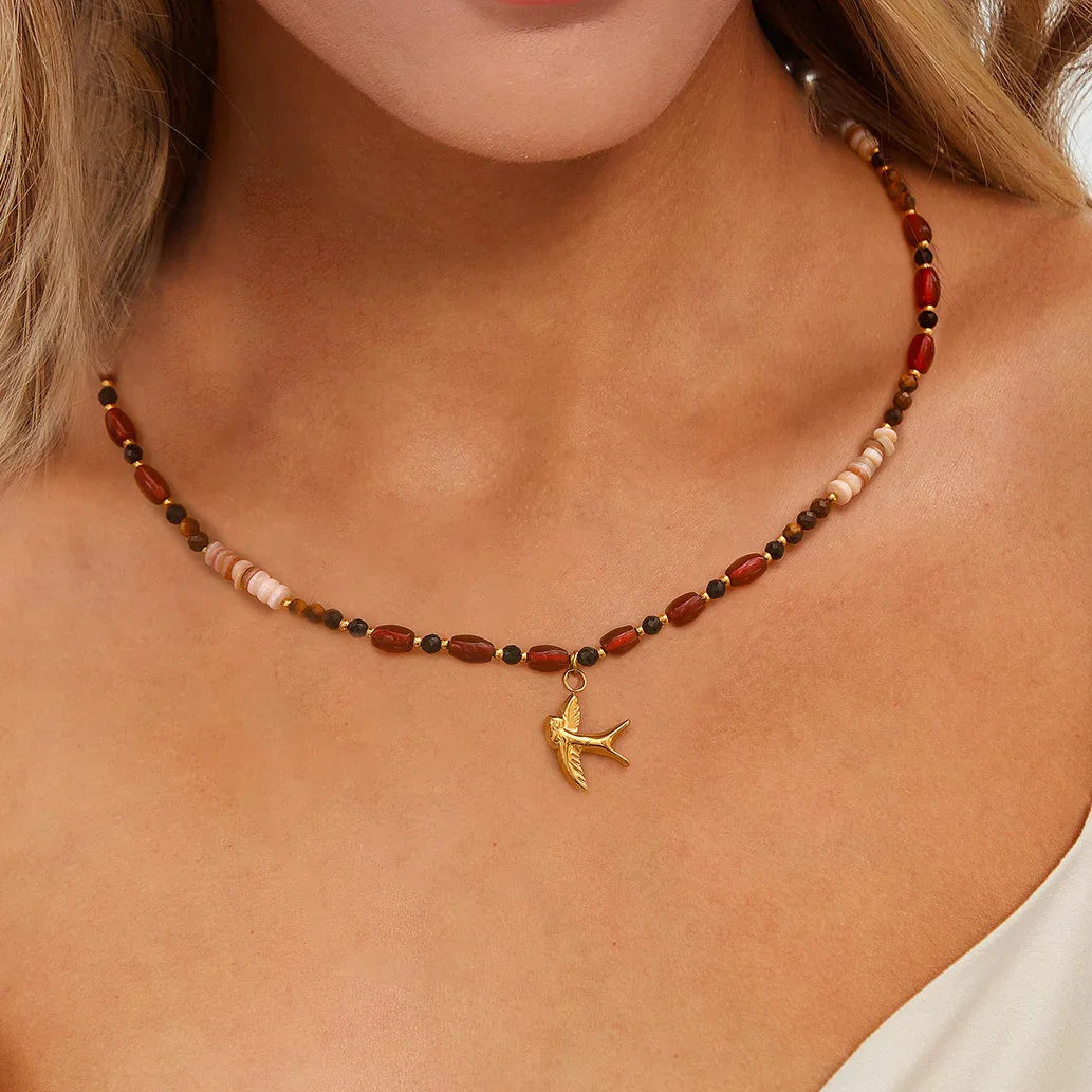 [Echo Fine]Sierra Tiger Eye Beads Necklace