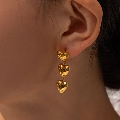 [Echo Fine]Heather Heart Gold Earrings