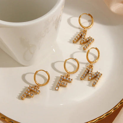 [Echo Fine]Wilhemina Initial Letter Earrings