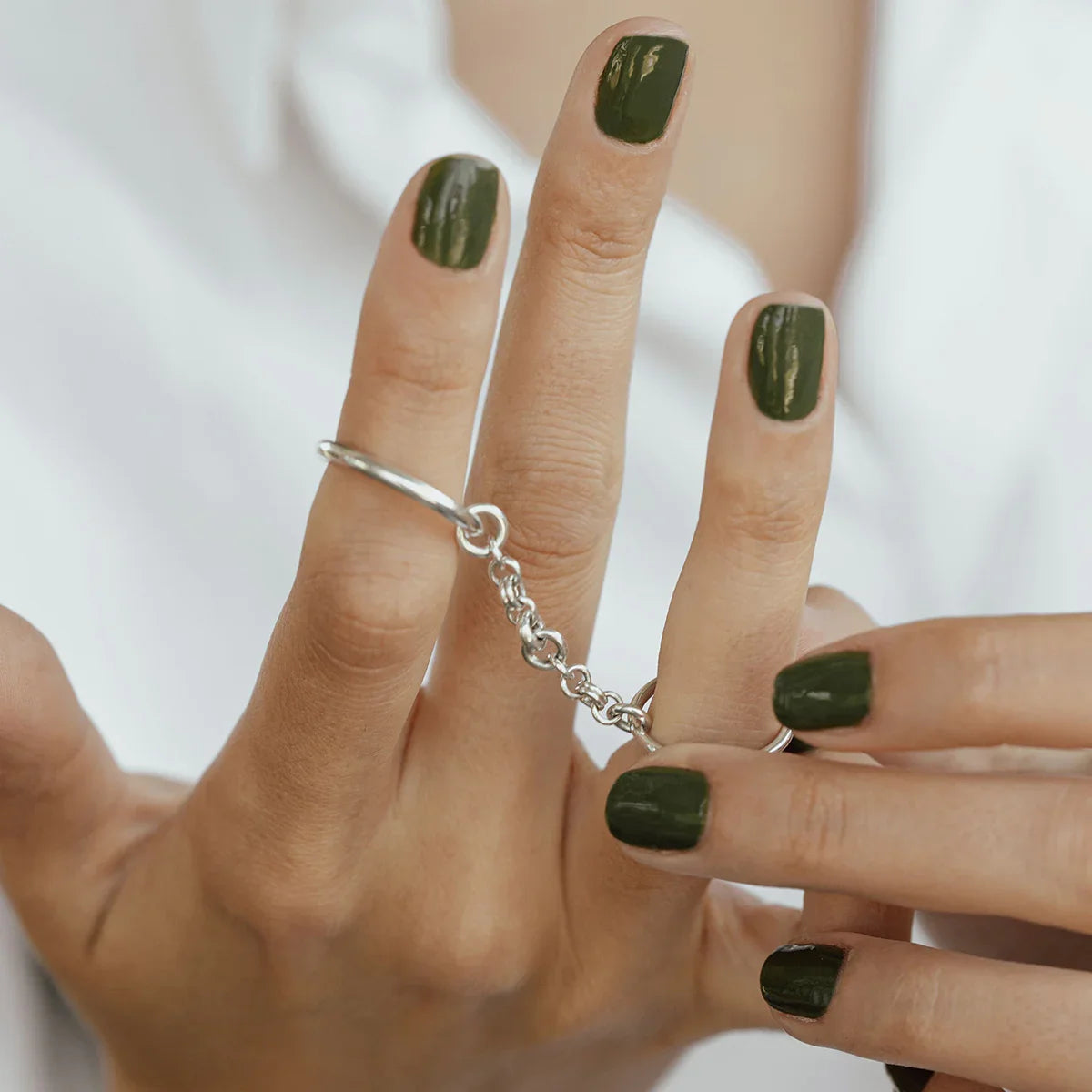 [Echo Fine]Bridget Chain Stacked Ring