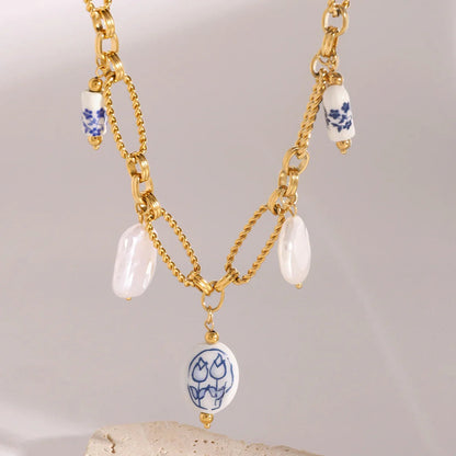 [Echo Fine]Cerulean Freshwater Pearl Necklace