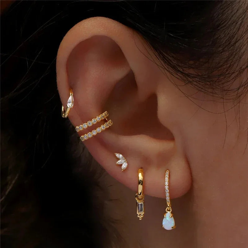 [Echo Fine]Trio Flat Back Diamond Stud