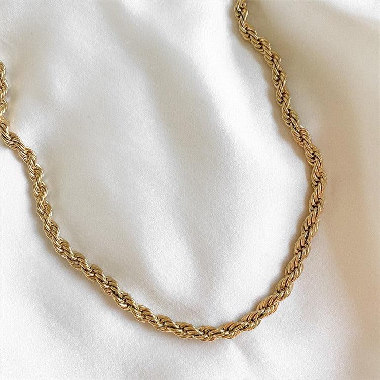 [Echo Fine]Bianca Rope Chain Gold Necklace