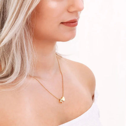 [Echo Fine]Ria Initial Letter Gold Necklace