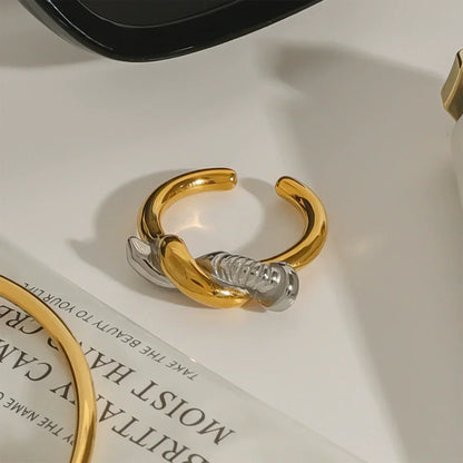 [Echo Fine]Trinity Twisted Nail Ring