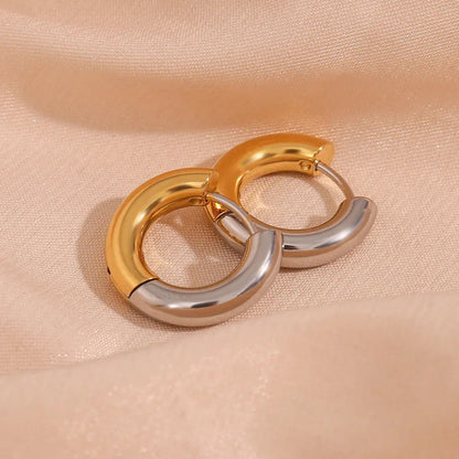 [Echo Fine]Ingrid Two Tone Hoop Earring